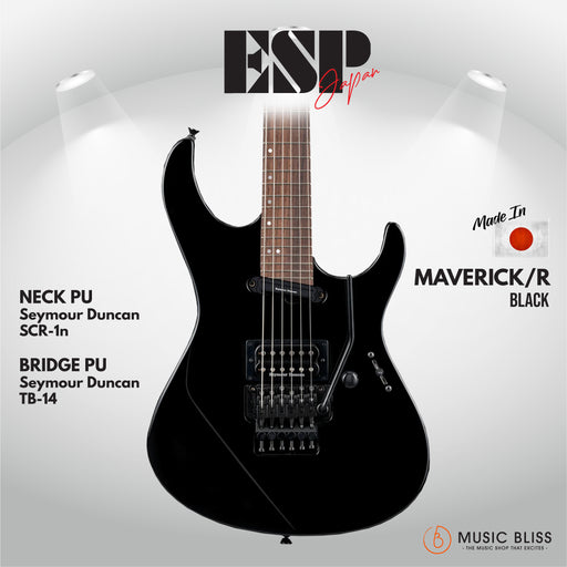 ESP Original MAVERICK/R - Black [MIJ - Made in Japan] - Music Bliss Malaysia