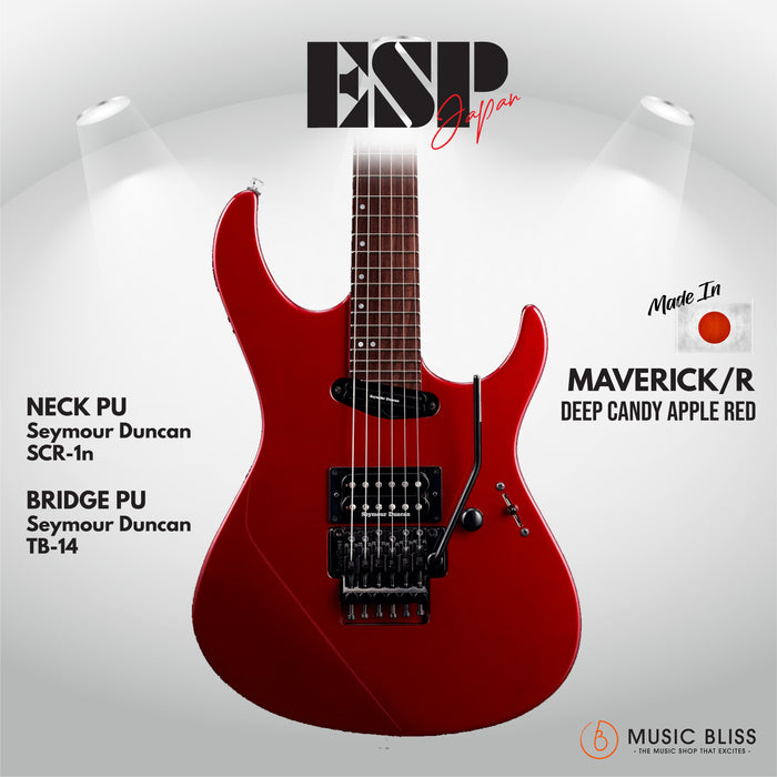 ESP Original MAVERICK/R - Deep Candy Apple Red [MIJ - Made in Japan] - Music Bliss Malaysia