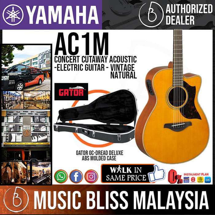 Yamaha AC1M Concert Cutaway Acoustic-Electric Guitar (AC-1M)