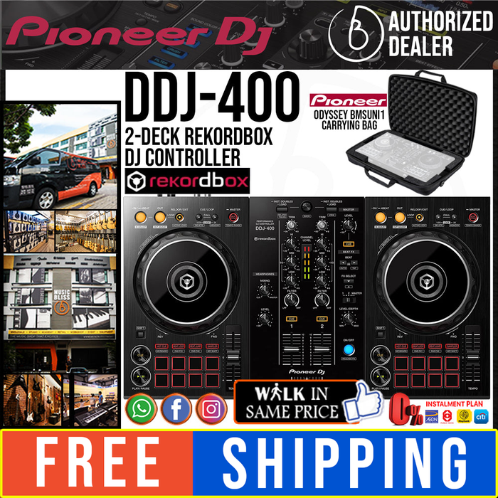 Pioneer DJ DDJ-400 2-deck Rekordbox DJ Controller - Music Bliss Malaysia