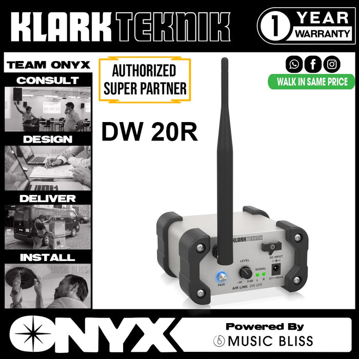 Klark Teknik DW 20R Wireless Audio Receiver - Music Bliss Malaysia