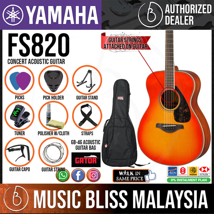 Yamaha FS820 Concert Acoustic Guitar