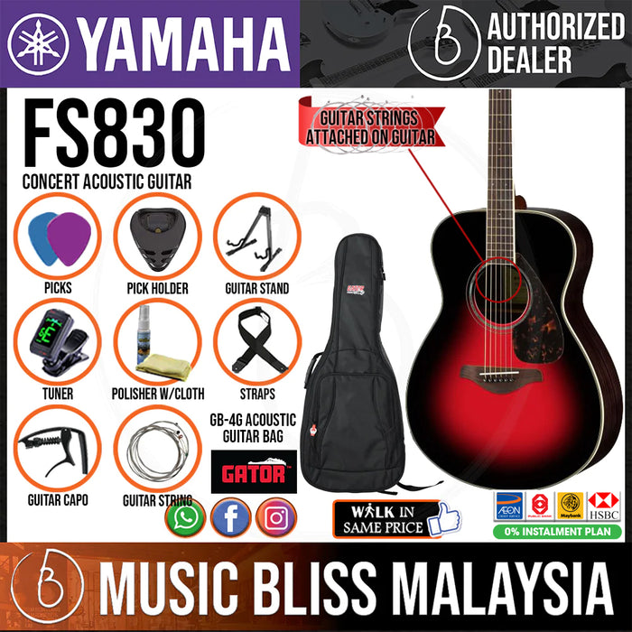Yamaha FS830 Concert Acoustic Guitar