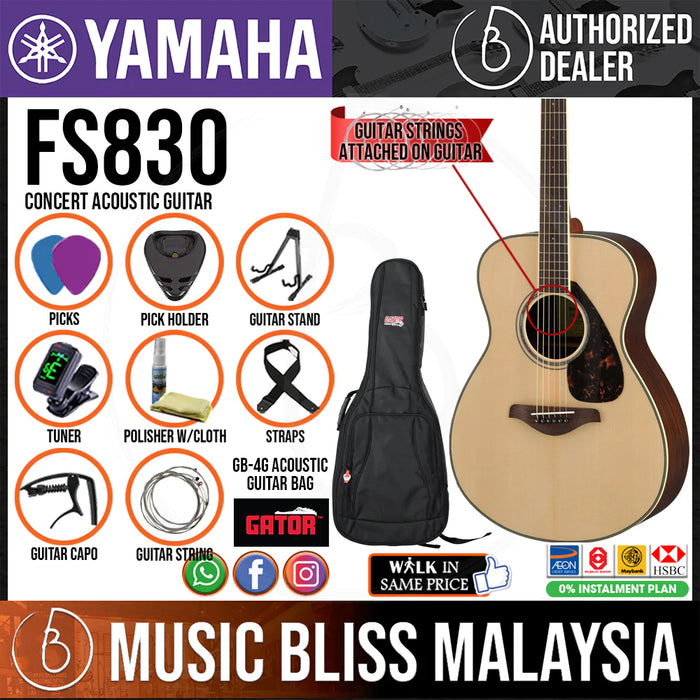 Yamaha FS830 Concert Acoustic Guitar