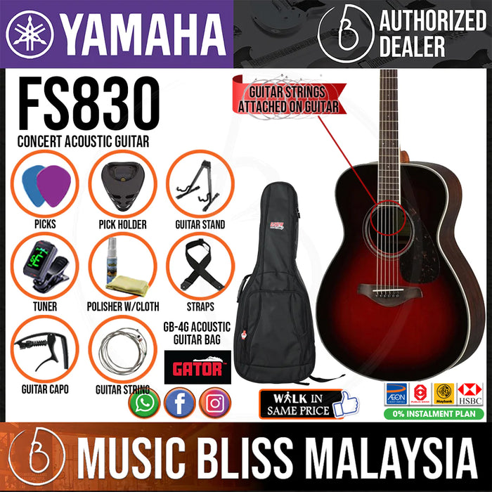 Yamaha FS830 Concert Acoustic Guitar