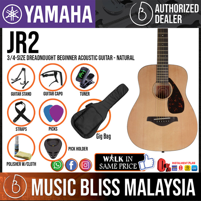 Yamaha JR2 3/4-size Dreadnought Beginner Acoustic Guitar for 8-12 years old