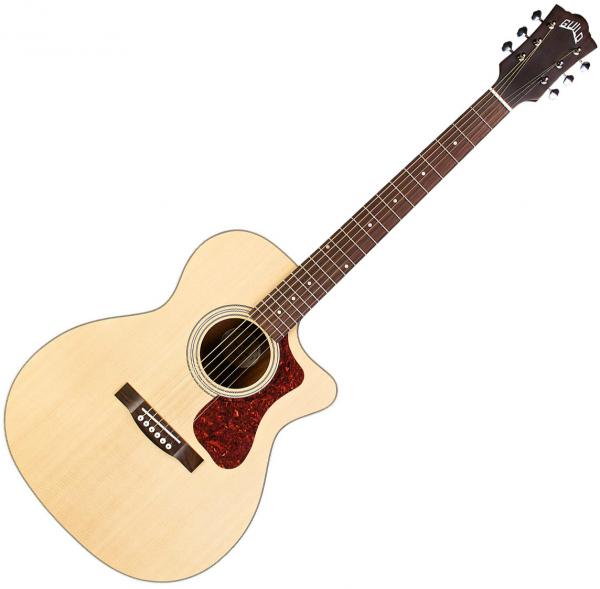 Guild OM-240CE Orchestra Cutaway Acoustic-Electric Guitar - Solid Spruce Top, Mahogany Back & Sides