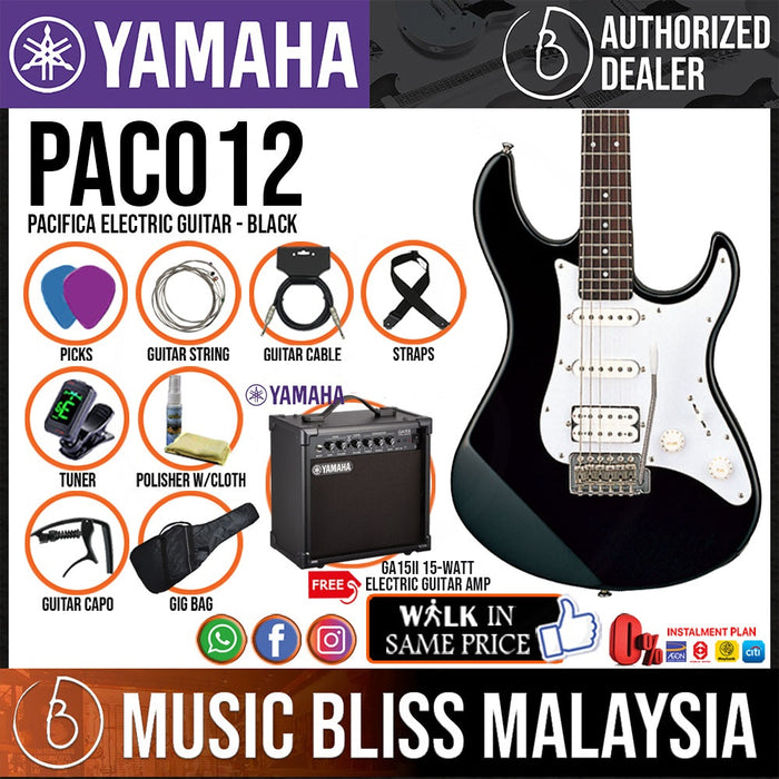 Yamaha PAC012 HSS Pacifica Electric Guitar - Black