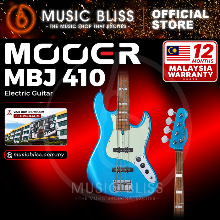 Mooer MBJ410 Metal Blue Electric Bass