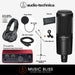 Home Recording Studio Package with Focusrite Scarlett Solo (4th Gen), AT2020 Microphone, Audio Technica ATH-M40x Headphone, Mic Stand, Pop Filter and XLR Cable - Music Bliss Malaysia