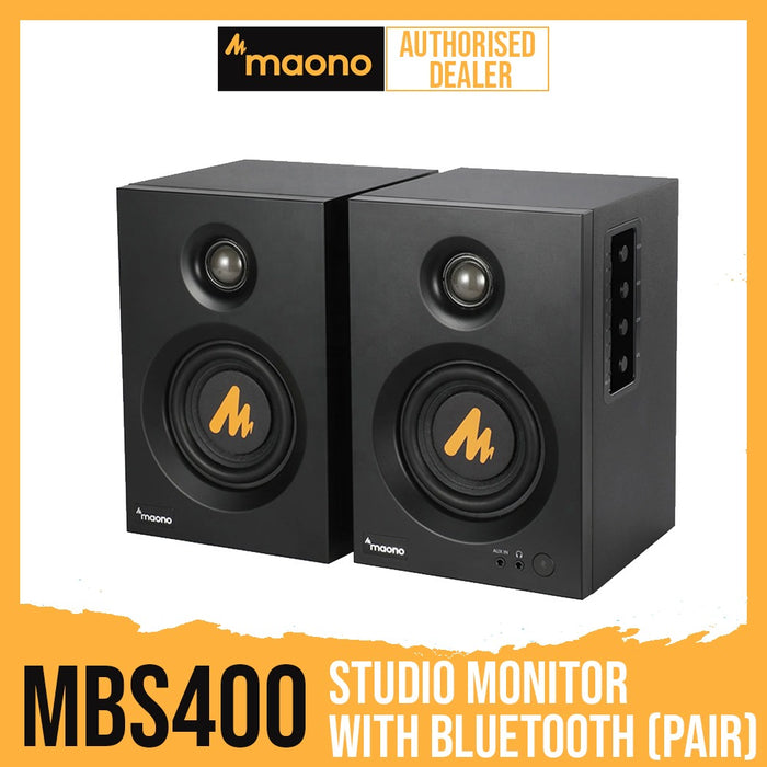 MAONO MBS400 Studio Monitor Speaker with Bluetooth - Pair - Music Bliss Malaysia