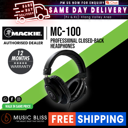 Mackie MC-100 Professional Closed-Back Headphones - Music Bliss Malaysia