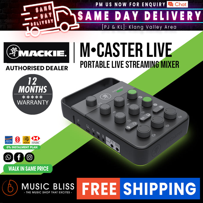 Mackie M-Caster Live Portable Livestreaming Mixer - Black - Music Bliss Malaysia