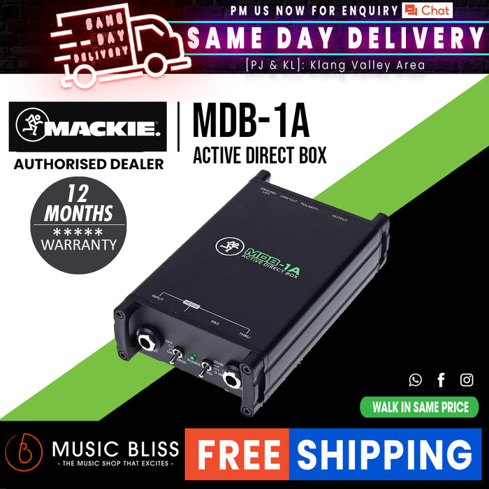 Mackie MDB-1A Active Direct Box - Music Bliss Malaysia