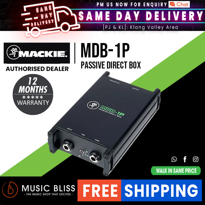 Mackie MDB-1P 1-Channel Passive Direct Box - Music Bliss Malaysia