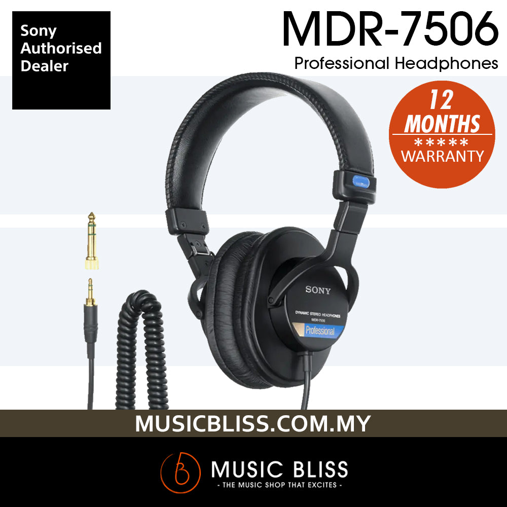 Sony MDR-7506 Closed-Back Professional Headphones | Music Bliss