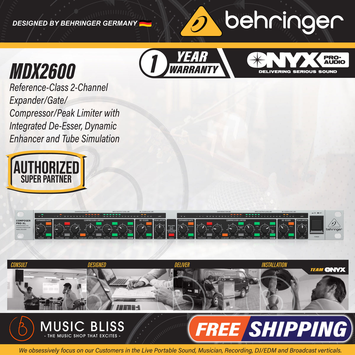 Behringer Composer Pro-XL MDX2600 V2 2-channel Compressor