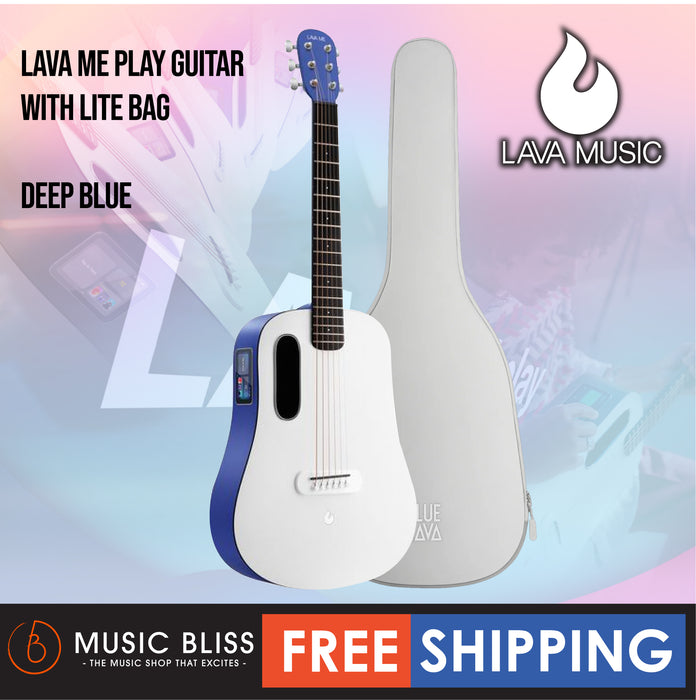 Lava ME Play Guitar with Lite Bag - Deep Blue - Music Bliss Malaysia