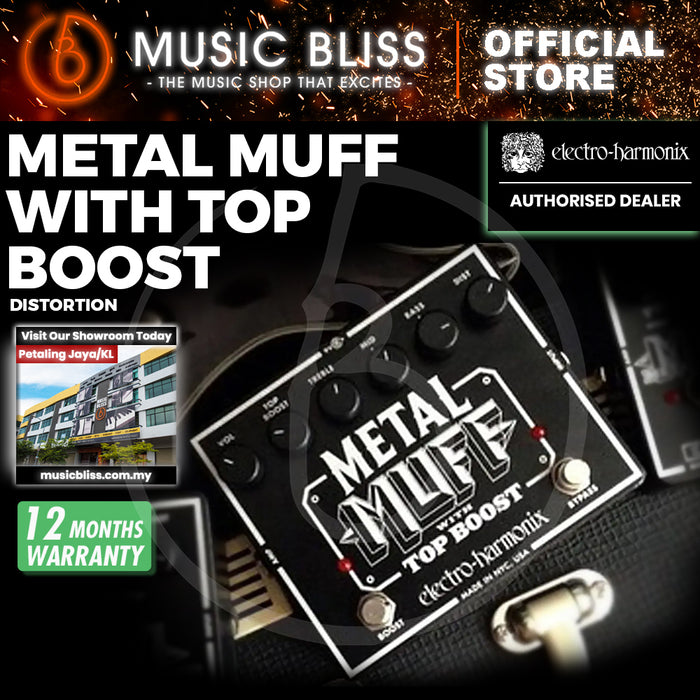 Electro Harmonix Metal Muff Distortion Pedal with Top Boost
