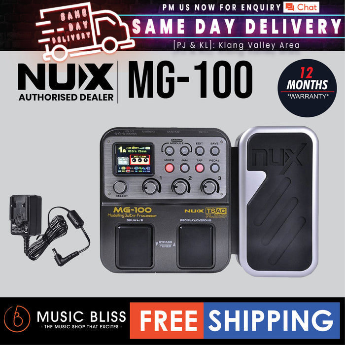 NUX MG100 Multi Effects Modelling Processor Effect Pedal - Music Bliss Malaysia