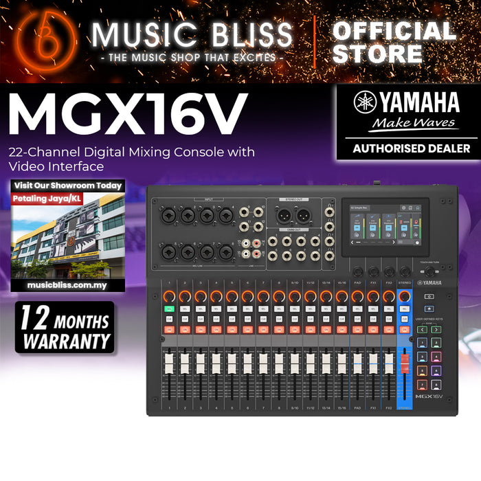 Yamaha MGX16V 22-Channel Digital Mixing Console - Black