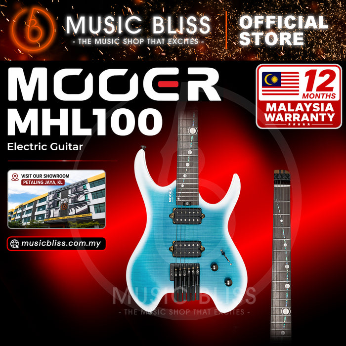 Mooer MHL100 Headless Electric Guitar - Dreamy Blue