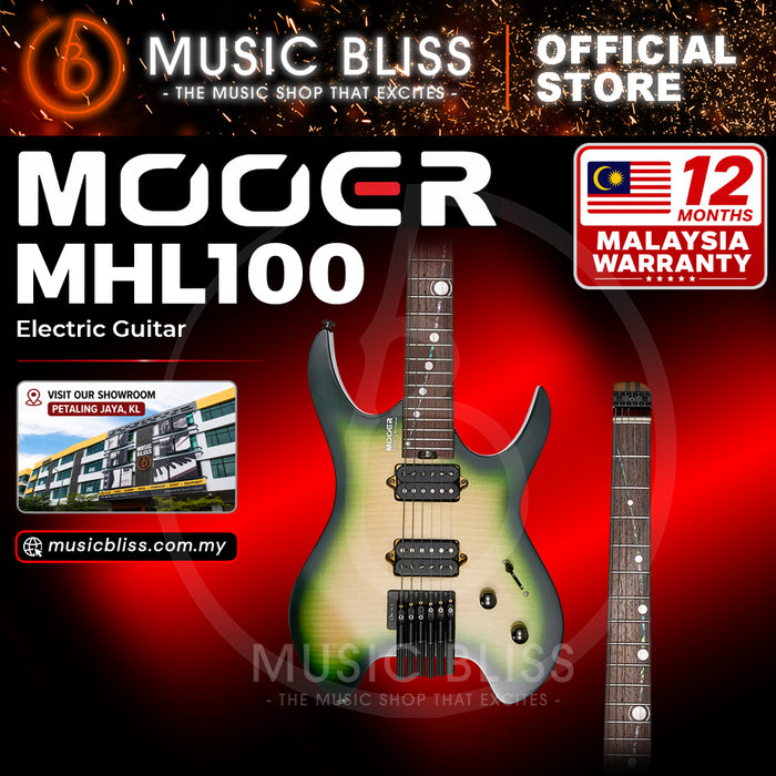 Mooer MHL100 Headless Electric Guitar - Green Gradient