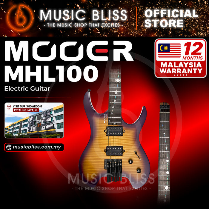 Mooer MHL100 Headless Electric Guitar - Purple Gradient