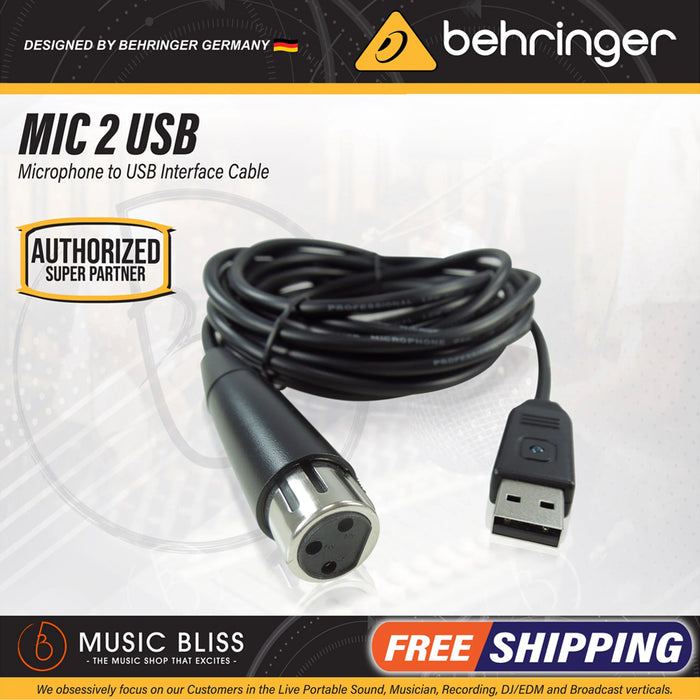 Behringer MIC 2 USB - Microphone to USB Interface Cable