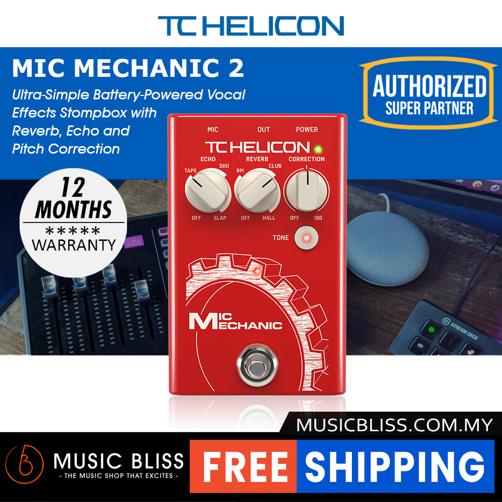 TC-Helicon Mic Mechanic 2 Vocal Effects Pedal *Crazy Sales
