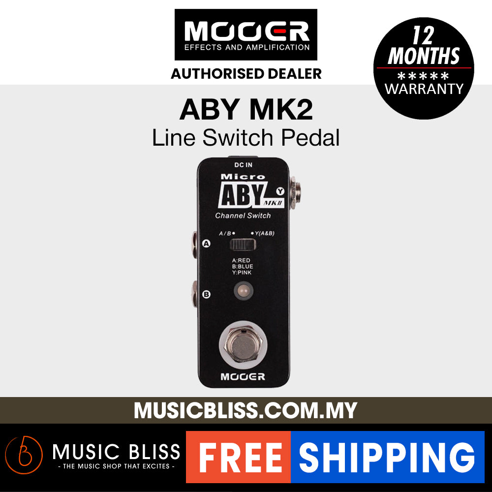 mooer aby pedal Mooer Micro ABY MKII Channel Switcher