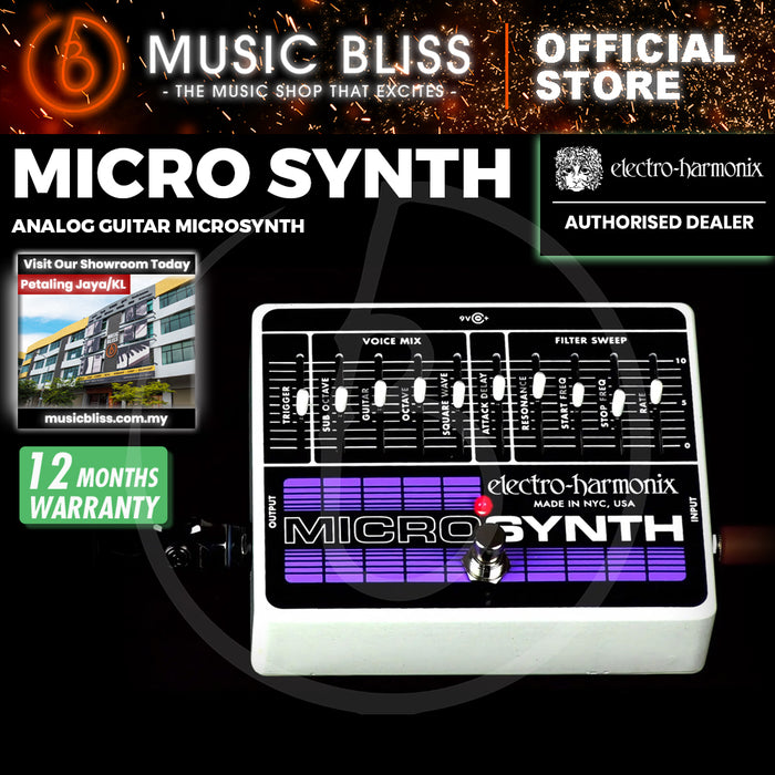 Electro Harmonix Micro Synthesizer Analog Guitar Microsynth Pedal
