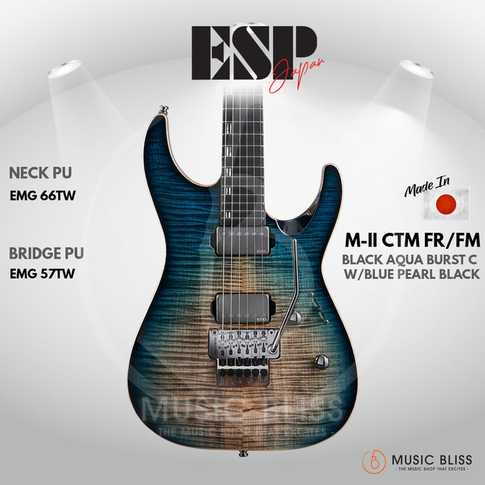 ESP Original M-II CTM FM/FR - Black Aqua Burst/C [MIJ - Made In Japan]