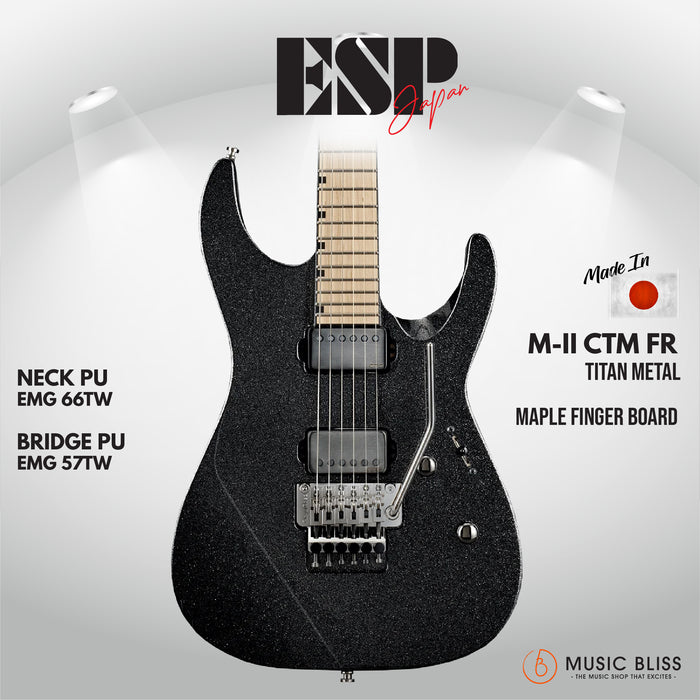 ESP Original M-II CTM FR Maple FB - Titan Metal [MIJ - Made in Japan] - Music Bliss Malaysia