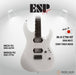 ESP Original M-II CTM NT Ebony FB - Snow White [MIJ - Made in Japan] - Music Bliss Malaysia