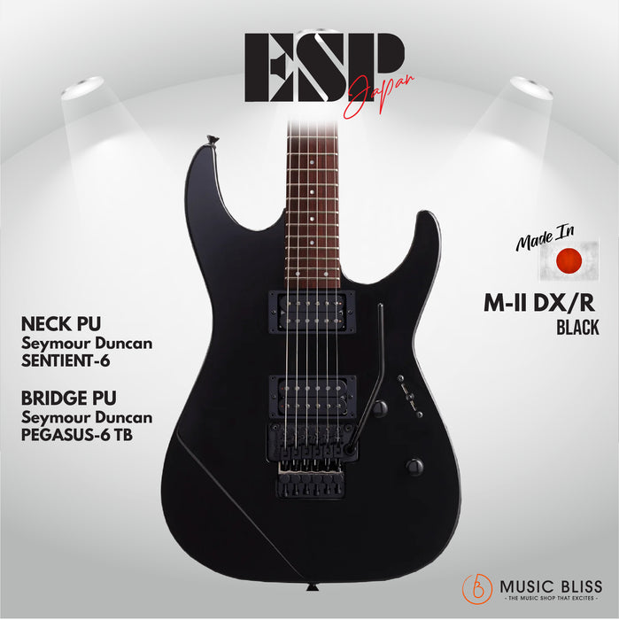 ESP Original M-II DX/R - Black [MIJ - Made in Japan] - Music Bliss Malaysia