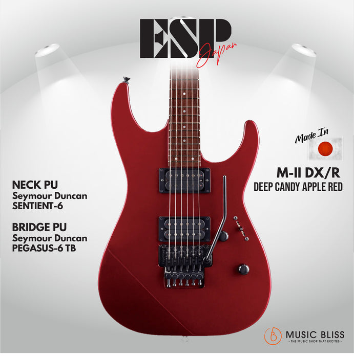 ESP Original M-II DX/R - Deep Candy Apple Red [MIJ - Made in Japan] - Music Bliss Malaysia