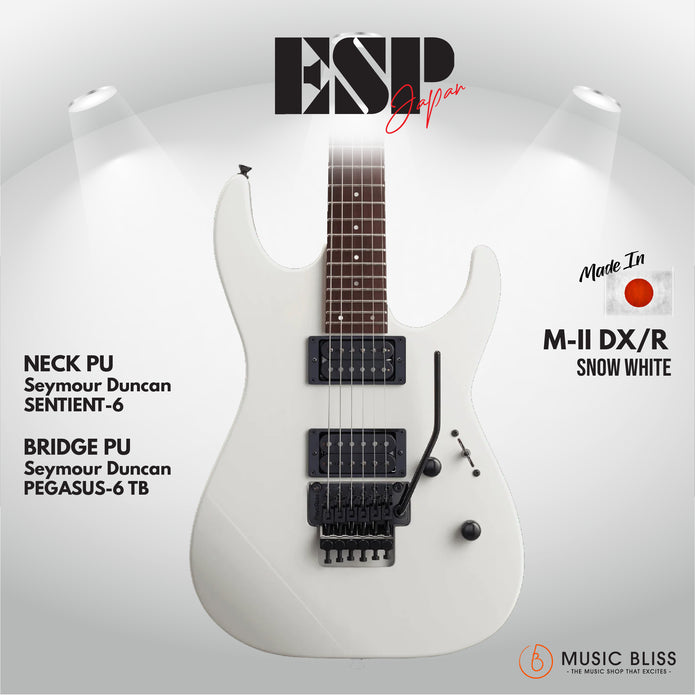 ESP Original M-II DX/R - Snow White [MIJ - Made in Japan] - Music Bliss Malaysia