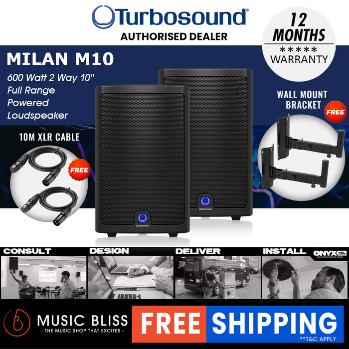 Turbosound Milan M10 600W 10" Powered Loudspeaker