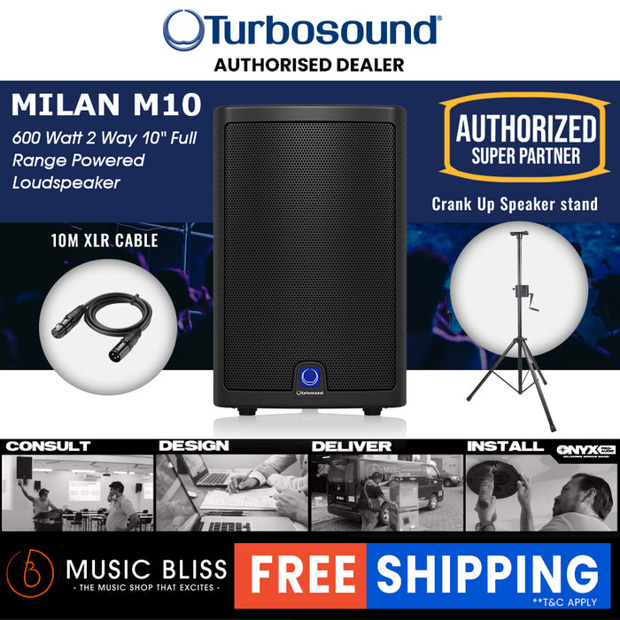 Turbosound Milan M10 600W 10" Powered Loudspeaker