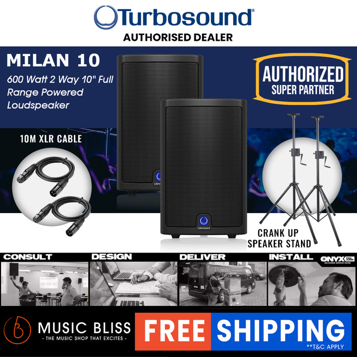 Turbosound Milan M10 600W 10" Powered Loudspeaker