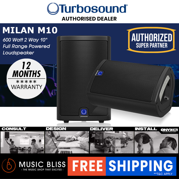 Turbosound Milan M10 600W 10" Powered Loudspeaker