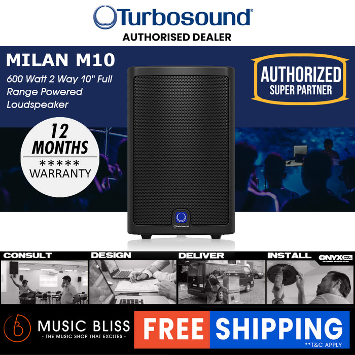 Turbosound Milan M10 600W 10" Powered Loudspeaker