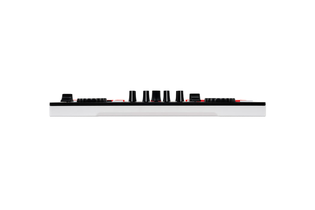 Numark MixTrack Go 2-Deck DJ Controller, Budget Portable DJ Mixer with Stems Control, Bluetooth MIDI & Serato DJ Lite Support
