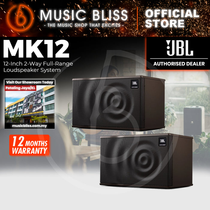 JBL MK12 12'' 2-Way Karaoke Passive Speaker - Pair