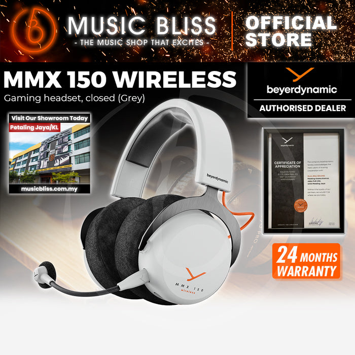 Beyerdynamic MMX 150 / MMX150 Wireless Closed Back USB Gaming Headset for PC Playstation Nintendo Switch - Grey