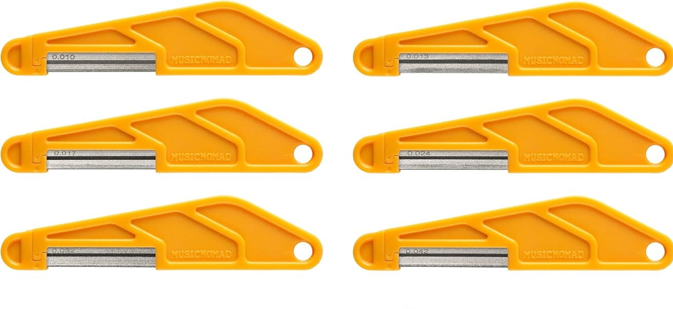 Music Nomad MN667 6-piece Electric Guitar Diamond Coated Nut File Set – Super Light Strings