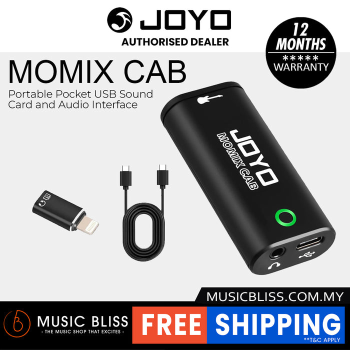 Joyo MOMIX CAB Portable Pocket USB Sound Card and Audio Interface For Recording And Live Streaming
