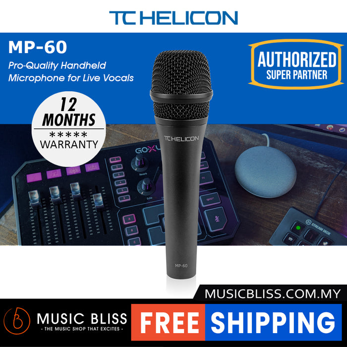 TC-Helicon MP-60 Handheld Vocal Microphone - Music Bliss Malaysia