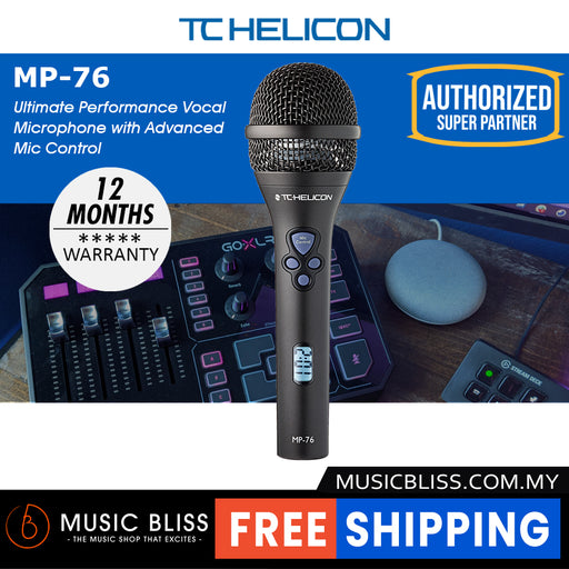 TC-Helicon MP-76 4-Button Control Dynamic Microphone - Music Bliss Malaysia